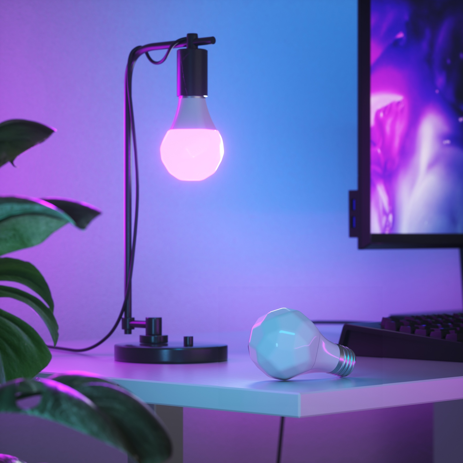 Nanoleaf Essentials Thread enabled color changing smart light bulbs. 3 pack. Similar to Wyze. HomeKit, Google Assistant, Amazon Alexa, IFTTT.